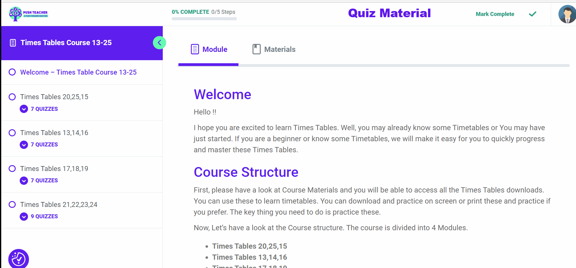 times tables 13-25 Quiz Material times tables 13-25 Quiz Material